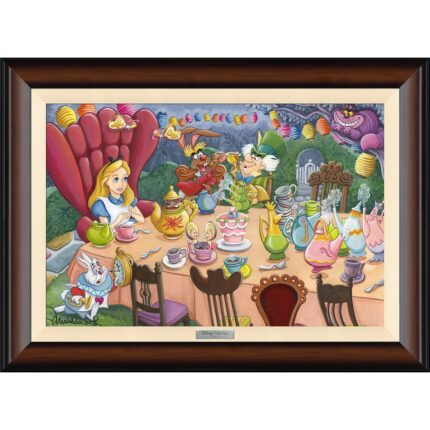 Alice in Wonderland ''Tea Time in Wonderland'' by Michelle St.Laurent Framed Canvas Artwork Limited Edition Official shopDisney
