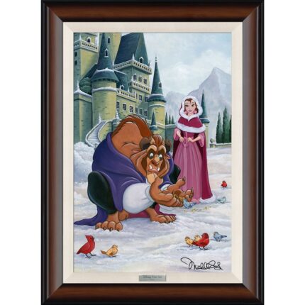 Beauty and the Beast ''Gentle Beast'' by Michelle St.Laurent Framed Canvas Artwork Limited Edition Official shopDisney