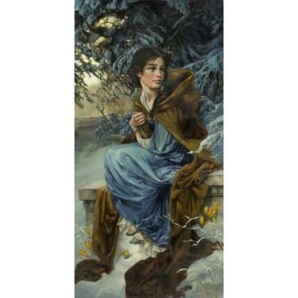Belle ''Love Blooms in Winter'' by Heather Edwards Hand-Signed & Numbered Canvas Artwork Limited Edition Official shopDisney