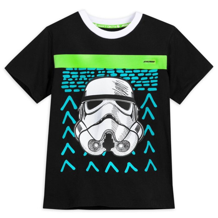 Boys' Star Wars Stormtrooper Short Sleeve T-Shirt - XL - Disney Store, Black/Green/White