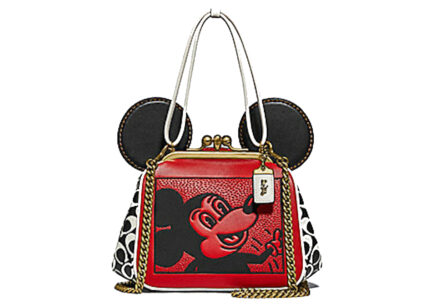 Coach x Disney Mickey Mouse Kisslock Leather Bag Small Red/White