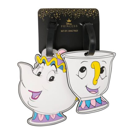 Disney Beauty and the Beast Mrs. Potts & Chip Rubber Luggage Tag Set, One Color