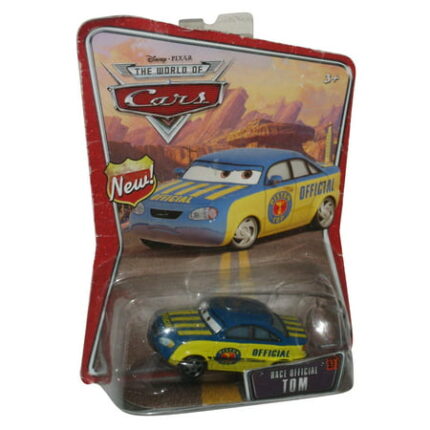 Disney Cars Movie Piston Cup Blue Yellow Race Official Tom Toy Car #57