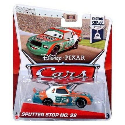 Disney Cars Sputter Stop No. 92 Piston Cup Mattel Die Cast Car