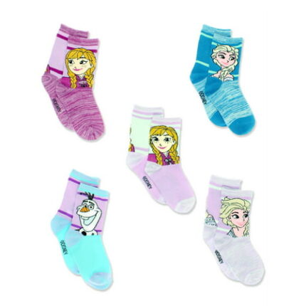 Disney Frozen Elsa Anna Girls Toddler 5 Pack Socks Set FZ098GCC