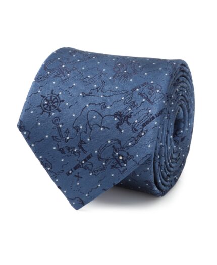 Disney Men's Peter Pan Treasure Map Dot Tie