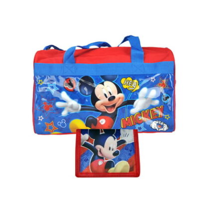 Disney Mickey Mouse 17 Duffel Bag & Bi-Fold Wallet 2-Piece Set