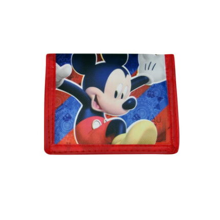Disney Mickey Mouse Clubhouse Bi-Fold Wallet Red Blue
