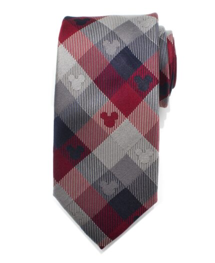 Disney Mickey Mouse Plaid Men's Tie