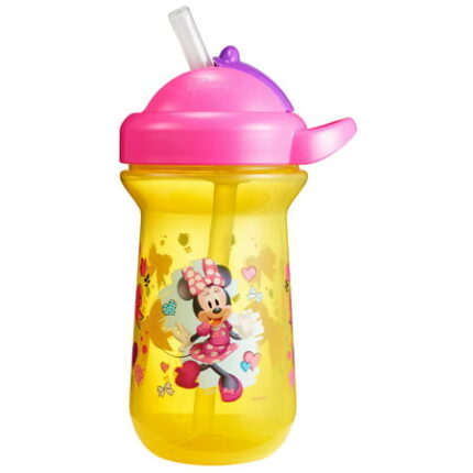 Disney Minnie Mouse Flip Top Cup with Straw & Lid 9 Oz
