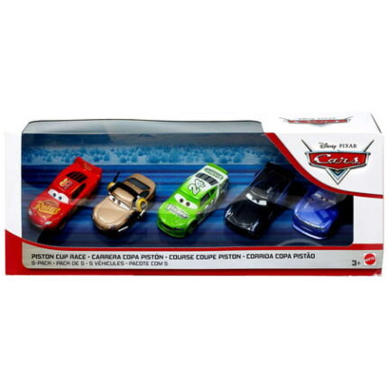 Disney / Pixar Cars Cars 3 Piston Cup Race Diecast Car 5-Pack (Shannon Spokes Danny Swerves Lightning McQueen Jackson Storm & Brick Yardley)