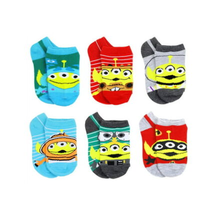 Disney Pixar Little Boys 6 Pack Socks Size 4-6 (Shoe Size 10-4)