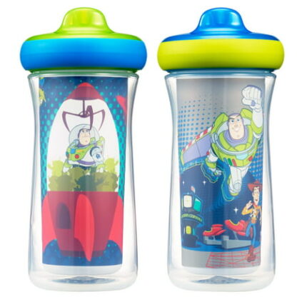 Disney Pixar Toy Story Insulated Hard Spout Sippy Cups With One Piece Lid 9 Oz 2 Pk
