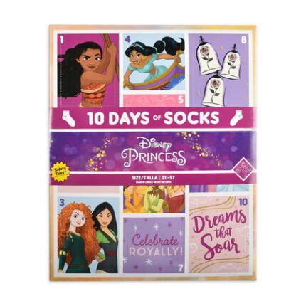 Disney Princess Toddler Girls 10 Days of Socks 10-Pack Sizes 2T-5T