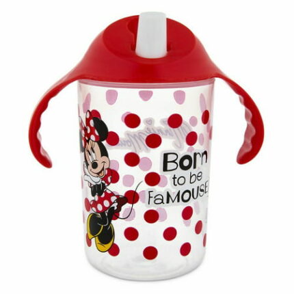 Disney Store Minnie Mouse Kids Sippy Cup 12oz Red Polka Dot
