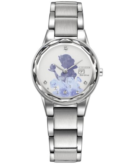Disney by Citizen Snow White Silver-Tone Stainless Steel Bracelet Watch 30mm