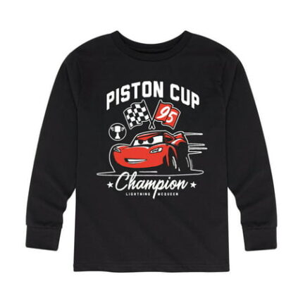 Disney s Cars - Piston Cup Champion McQueen - Toddler And Youth Long Sleeve Graphic T-Shirt