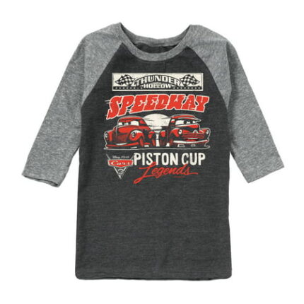 Disney s Cars - Thunder Hollow Piston Cup - Toddler And Youth Raglan Graphic T-Shirt