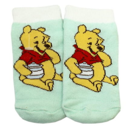 Disney s Winnie the Pooh Eating Honey Faded Green Socks (1 Pair Size 12-18 Months)