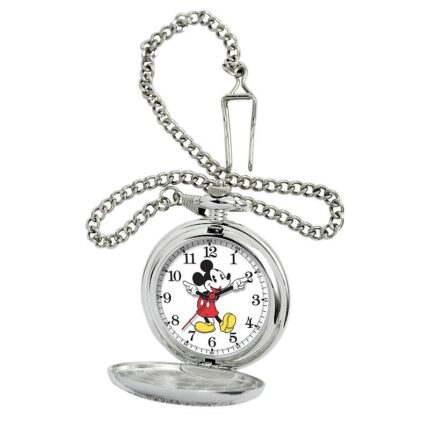 Disney's Mickey Mouse Men's Pocket Watch, Size: XL, Silver