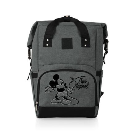 Disney's Mickey Mouse On-The-Go Roll-Top Cooler Backpack by Oniva, Grey