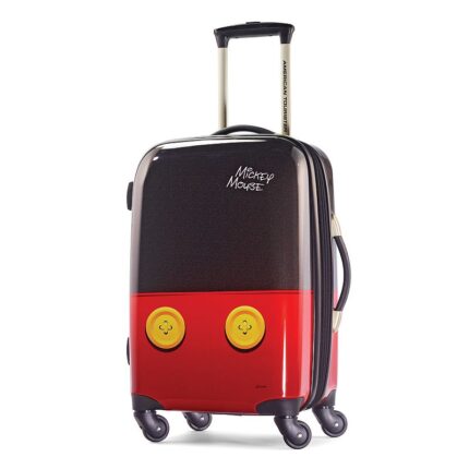 Disney's Mickey Mouse Pants Hardside Spinner Luggage by American Tourister, Black, 21 Carryon