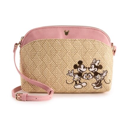Disney's Mickey and Minnie Mouse Crossbody Bag, Beig/Green