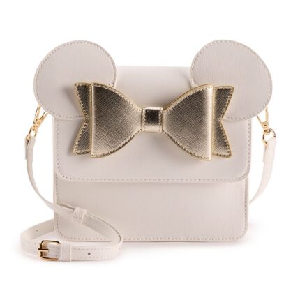 Disney's Minnie Mouse Crossbody bag with 3D Bow and Ears, White