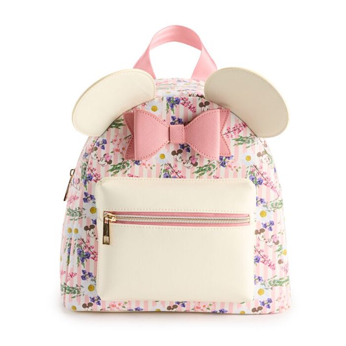 Disney's Minnie Mouse Floral Stripe Mini Backpack, Pink