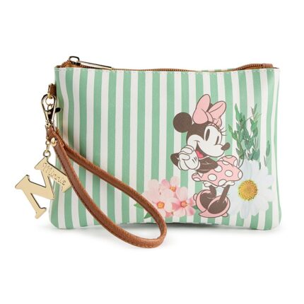 Disney's Minnie Mouse Green Stripe Wristlet