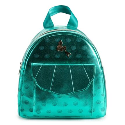 Disney's The Little Mermaid Ariel Mini Backpack with Shell Emboss, Med Blue