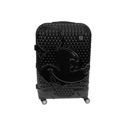 FUL DISNEY Textured Mickey Mouse 21 in. Black Hard Sided Rolling Luggage