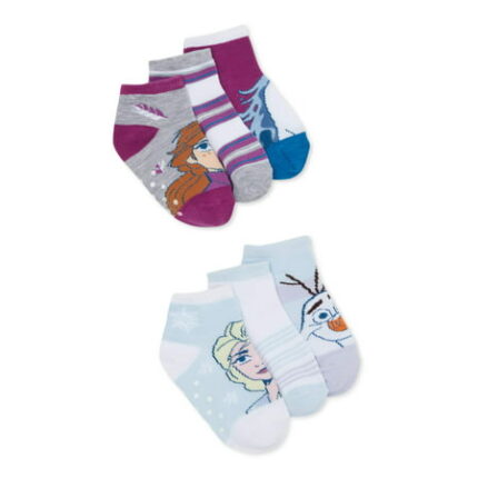 Frozen Baby Girls Quarter Socks 6 Pack