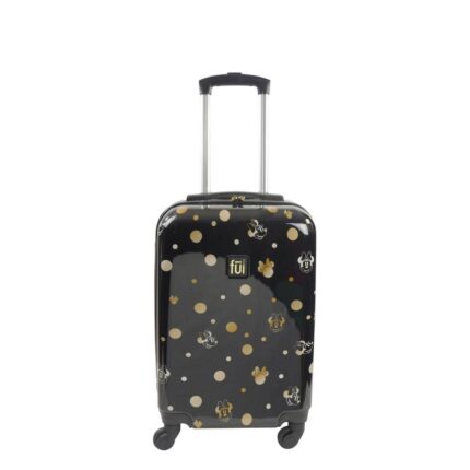 Ful 21 in. Black Disney Golden Minnie Luggage Spinner