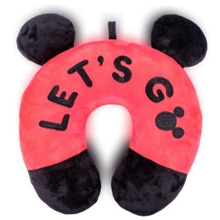 Ful Black Red Disney Mickey Mouse Travel Neck Pillow for Airplane, Car, Train or Home