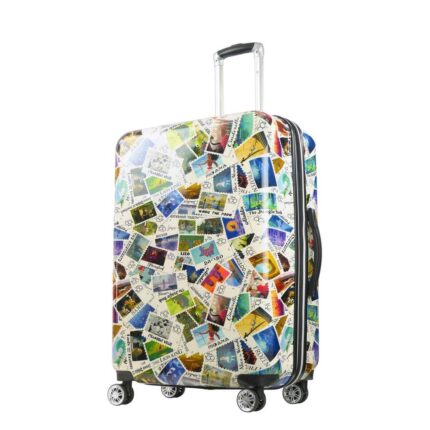 Ful Disney 100 Years Stamps ABS Hard sided Spinner 30 in. Luggage, Multi