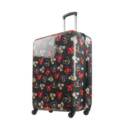 Ful Disney Mickey Mouse All over Tossed Printed 29in Luggage Spinner, Grey