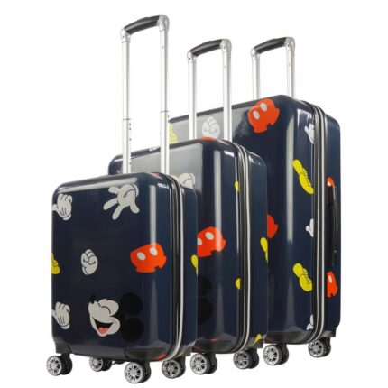 Ful Disney Mickey Mouse Body Icons 3-pieces set Hardside Spinner luggage, Blue