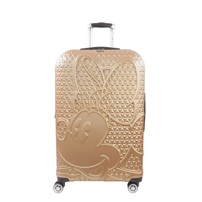 Ful Disney Textured Minnie Mouse 29 in. Taupe Hard Sided Rolling Luggage, Brown
