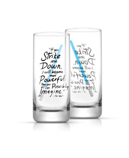 JoyJolt Star Wars New Hope Tall Drinking Glasses, Set of 2