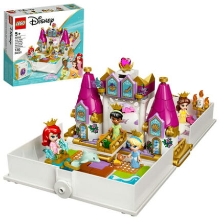 LEGO Disney Ariel Belle Cinderella and Tiana's Storybook Adventures 43193 Building Toy (130 Pieces)