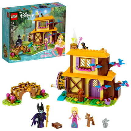 LEGO Disney Aurora's Forest Cottage 43188 Great Sleeping Beauty Building Toy for Kids (300 Pieces)