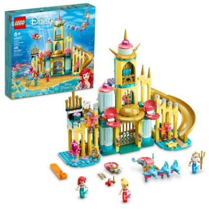 LEGO Disney Princess Ariel's Underwater Palace 43207 Buildable Castle Toy Present Idea for Kids Girls and Boys Aged 6+ with The Little Mermaid Mini-Doll Figure & Dolphin Figures