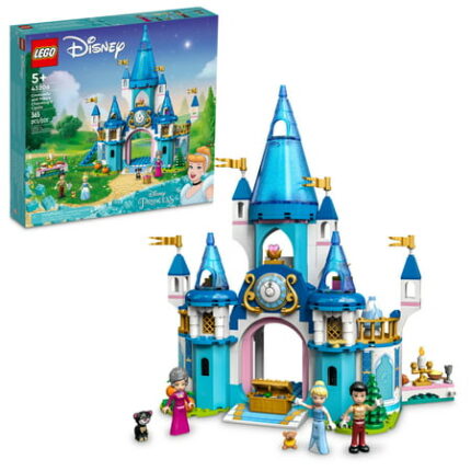 LEGO Disney Princess Cinderella and Prince Charming s Castle 43206 Doll House Buildable Toy with 3 Mini Dolls plus Gus Gus and Lucifer Figures