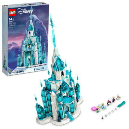 LEGO Disney Princess The Ice Castle 43197 Buildable Toy with Frozen Anna and Elsa Mini Doll Figures and Olaf Figure Gift Idea