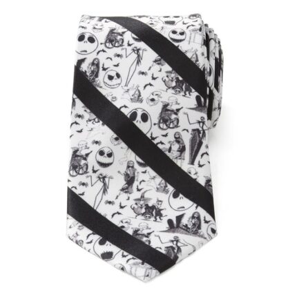 Men's Disney Pattern Tie, White