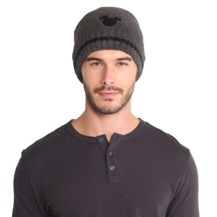 Mickey Mouse Beanie for Adults by Barefoot Dreams Carbon Official shopDisney
