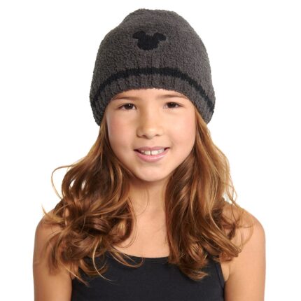 Mickey Mouse Beanie for Kids by Barefoot Dreams Carbon Official shopDisney
