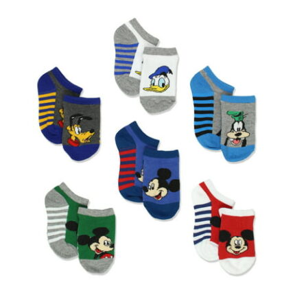 Mickey Mouse Toddler Boys 6 pack Socks Set MK056BNS MK056ENS