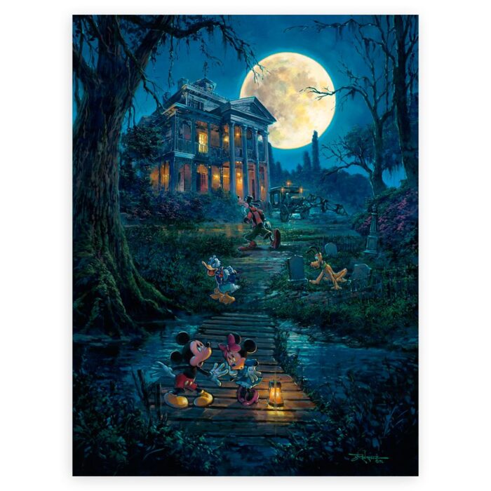 Mickey Mouse and Friends ''A Haunting Moon Rises'' Signed Gicle by Rodel Gonzalez Limited Edition Official shopDisney